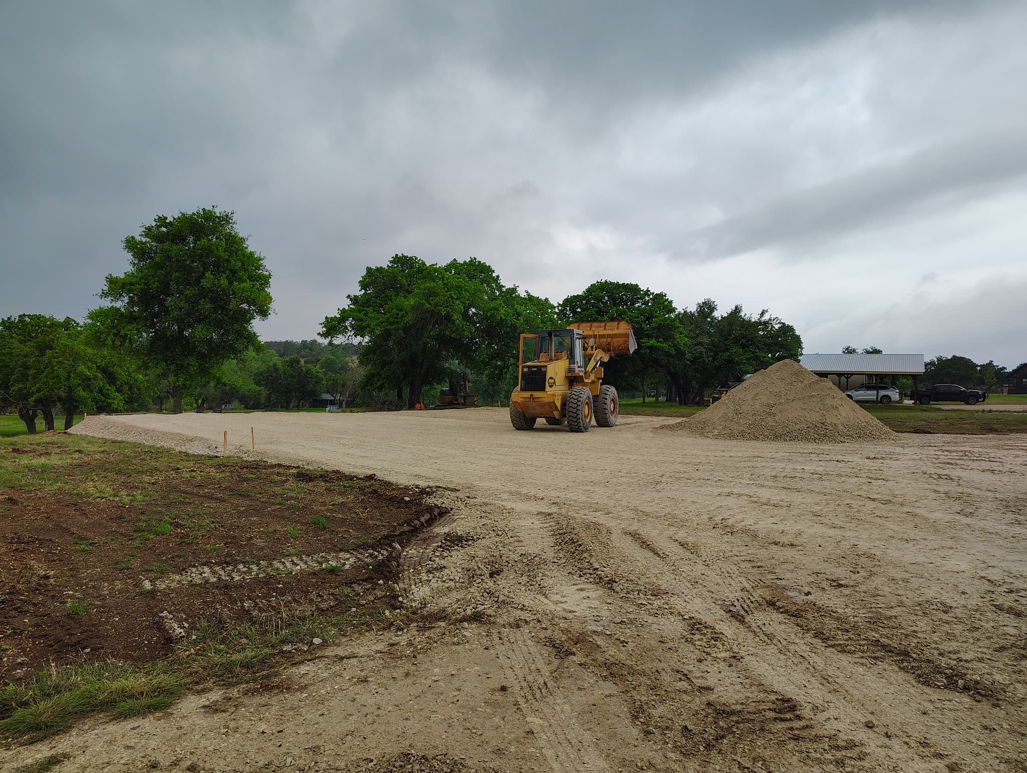 Excavation job site in Bandera County